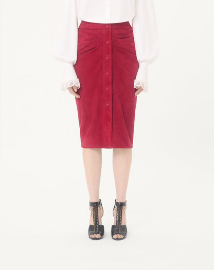 Suede Midi Skirt