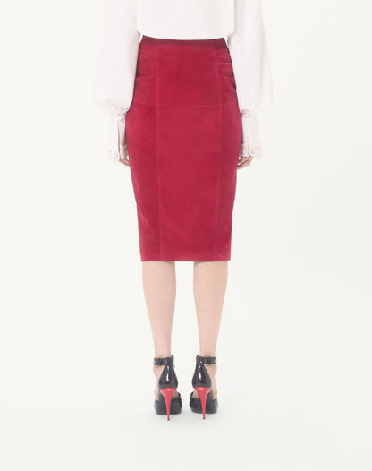 Suede Midi Skirt