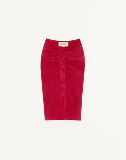 Suede Midi Skirt