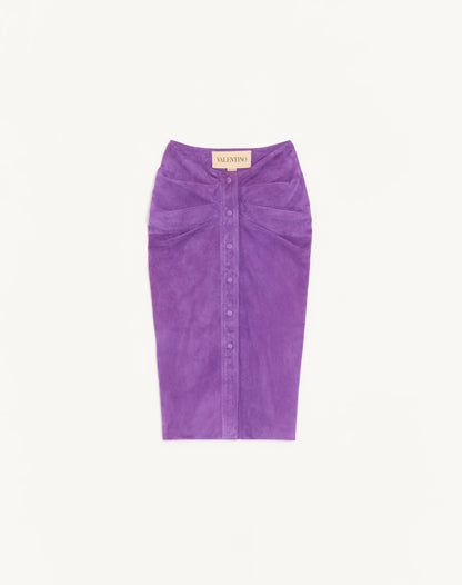 Suede Midi Skirt