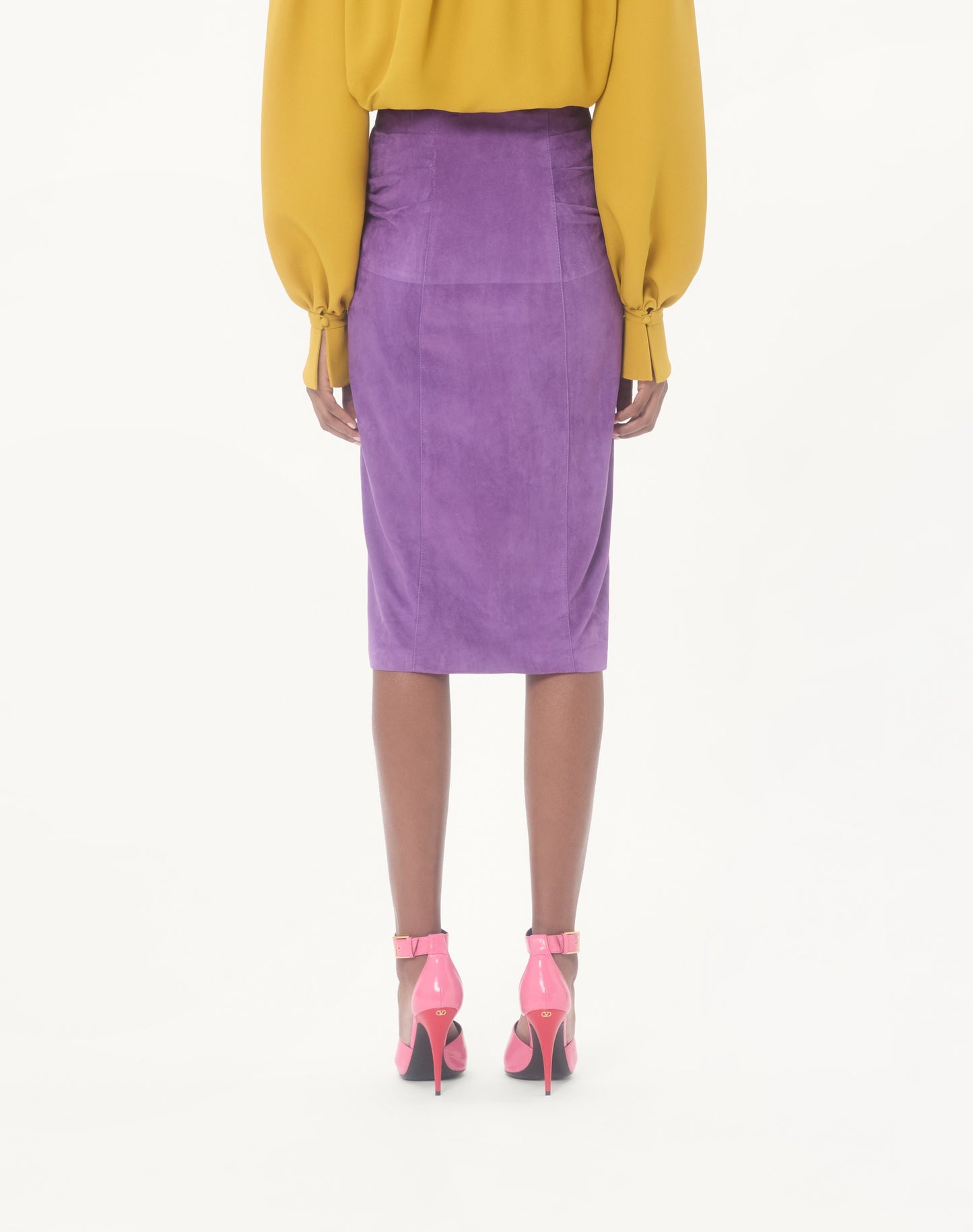 Suede Midi Skirt