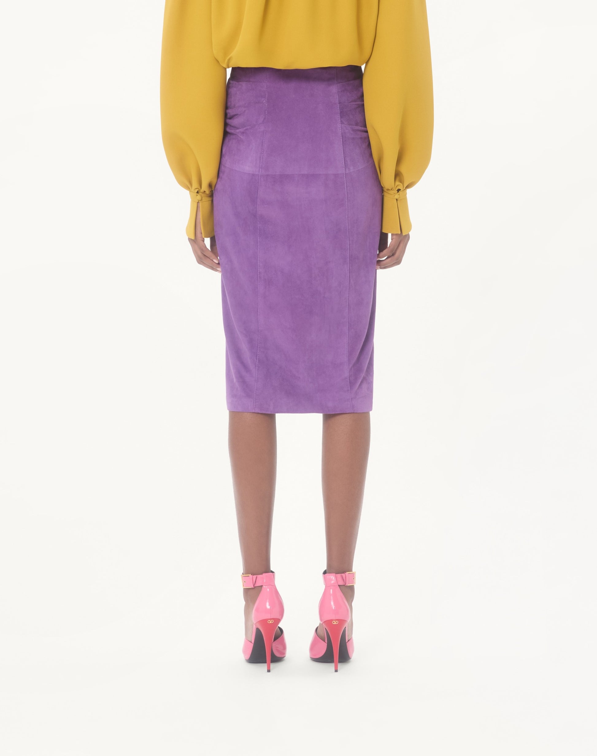 Suede Midi Skirt
