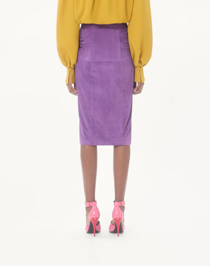 Suede Midi Skirt