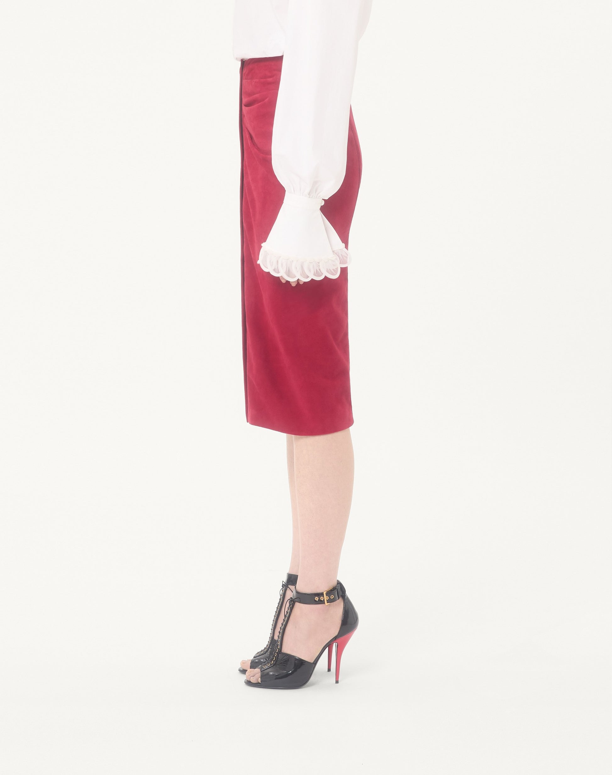 Suede Midi Skirt