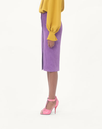 Suede Midi Skirt