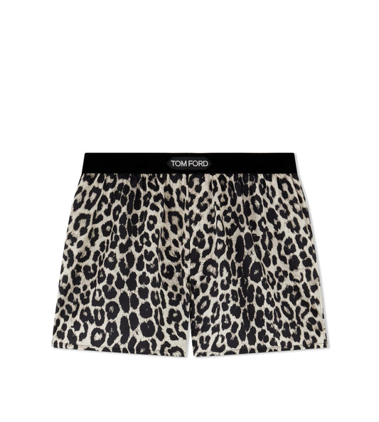 Snow Leopard Silk Boxers
