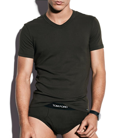 Cotton V-Neck T-Shirt