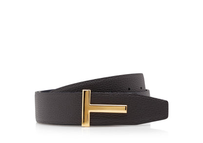 Soft Grain Leather T Icon Belt