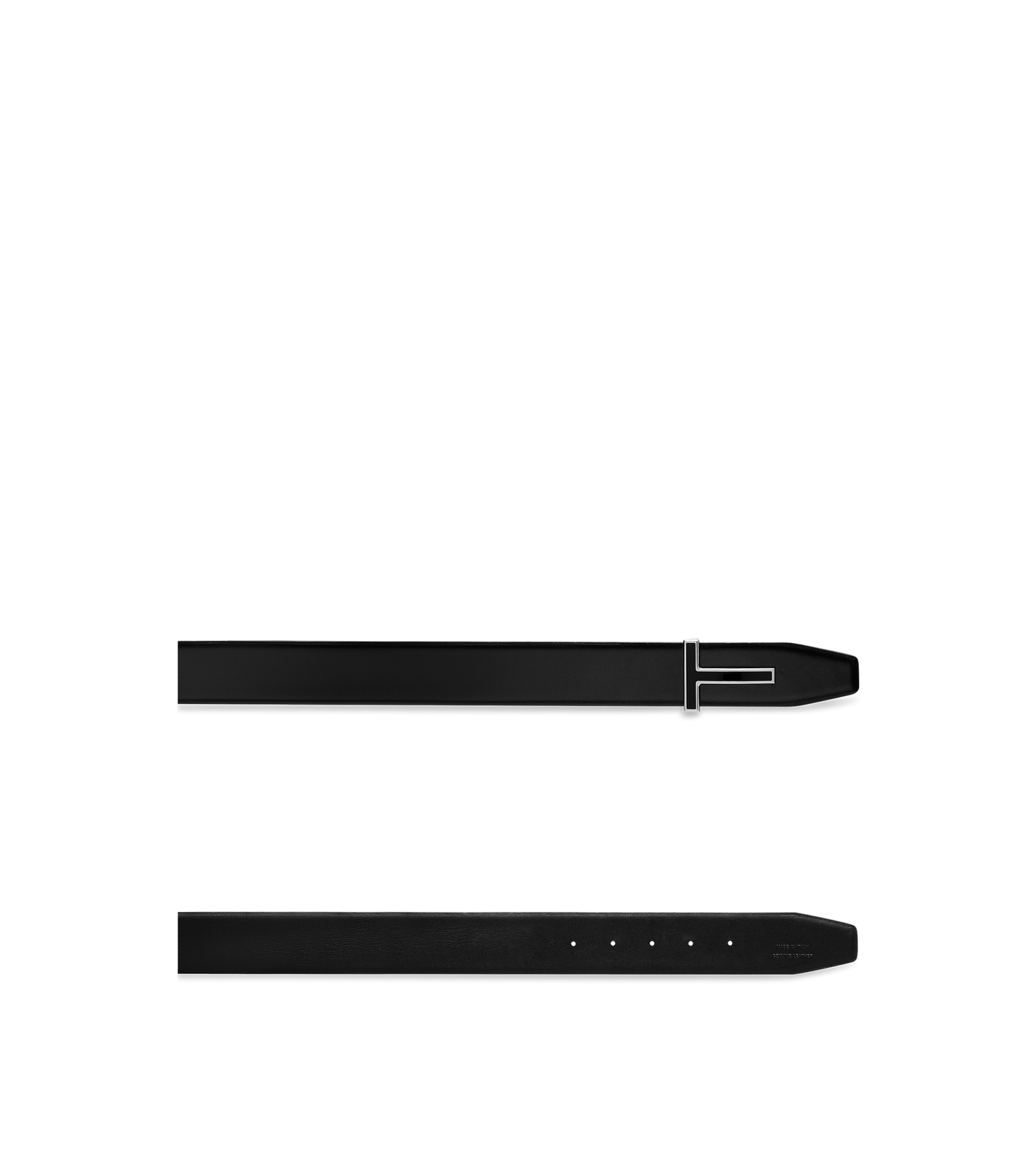 Smooth Leather Enamel Buckle T Belt&Nbsp;