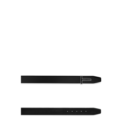 Smooth Leather Enamel Buckle T Belt&Nbsp;