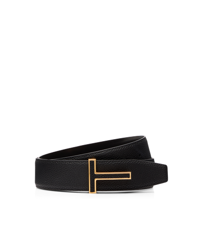 Grain Leather Insert Buckle T Belt&Nbsp;