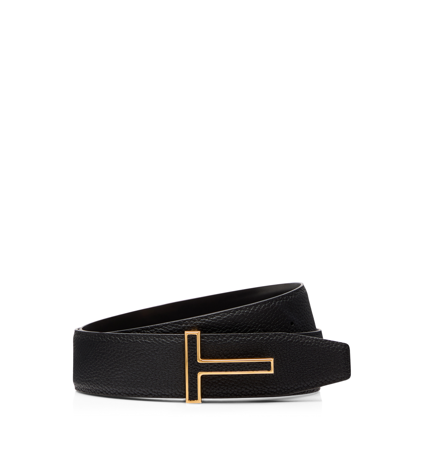 Grain Leather Insert Buckle T Belt&Nbsp;