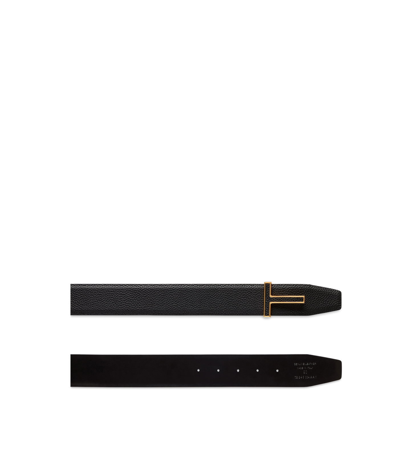 Grain Leather Insert Buckle T Belt&Nbsp;