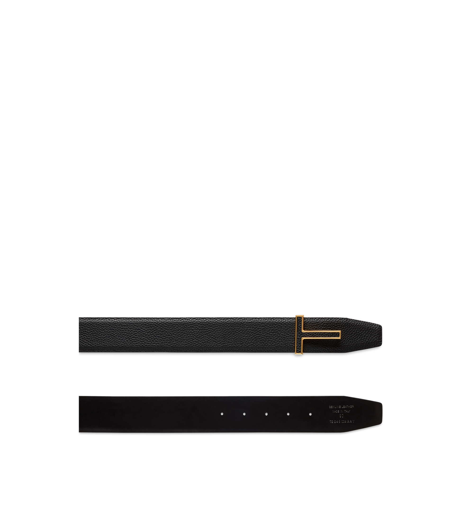 Grain Leather Insert Buckle T Belt&Nbsp;