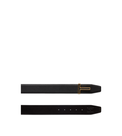 Grain Leather Insert Buckle T Belt&Nbsp;