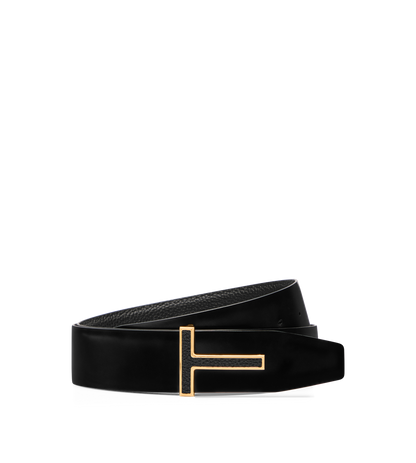 Grain Leather Insert Buckle T Belt&Nbsp;