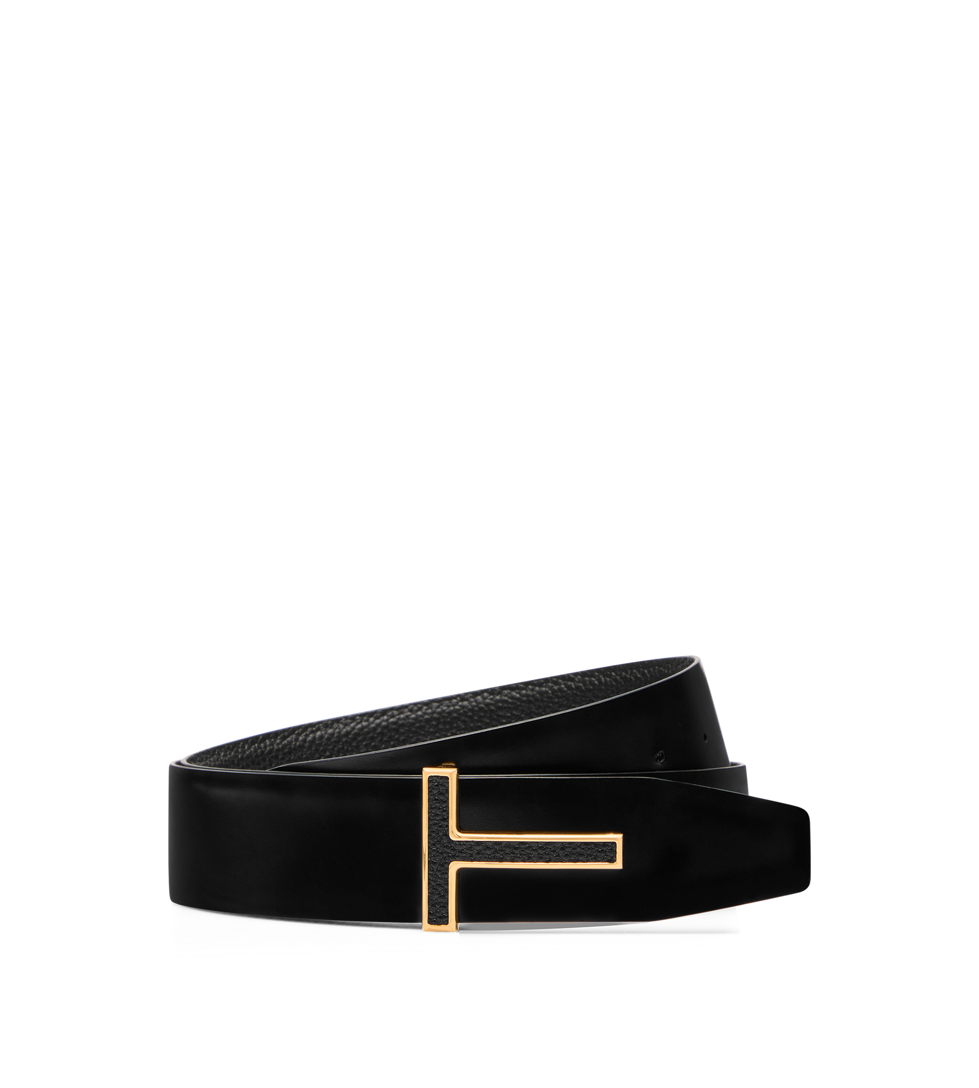Grain Leather Insert Buckle T Belt&Nbsp;
