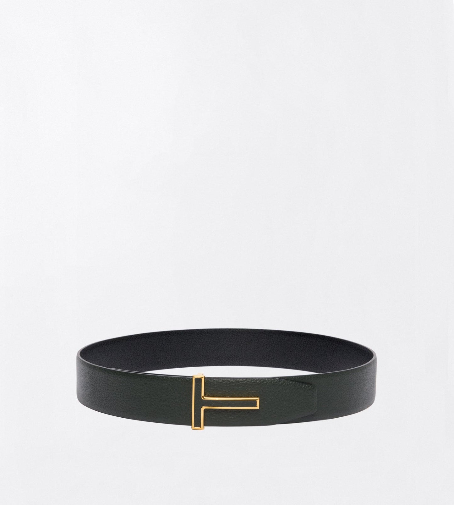 Grain Leather Reversible T Belt