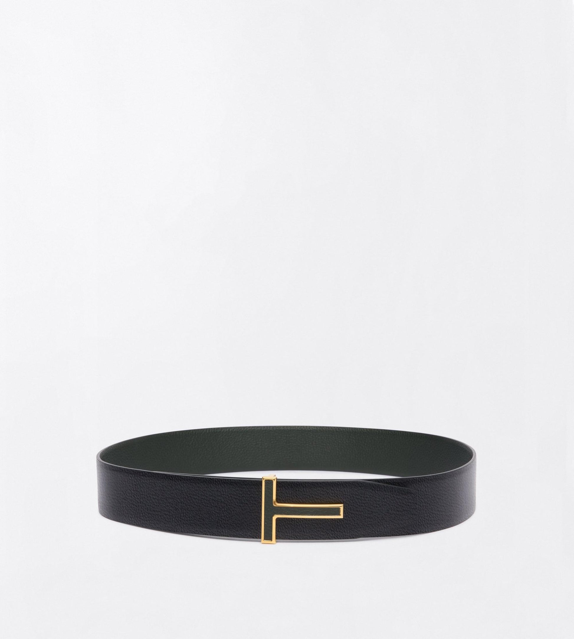 Grain Leather Reversible T Belt