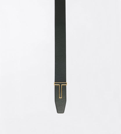Grain Leather Reversible T Belt