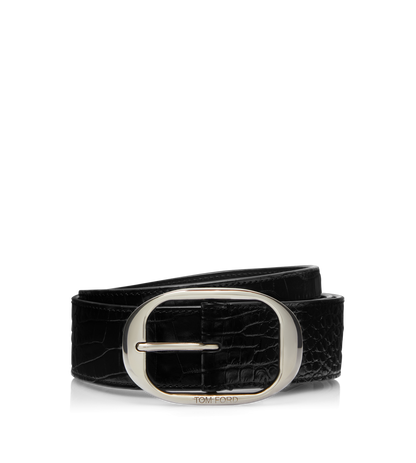 Printed Alligator Oval Belt