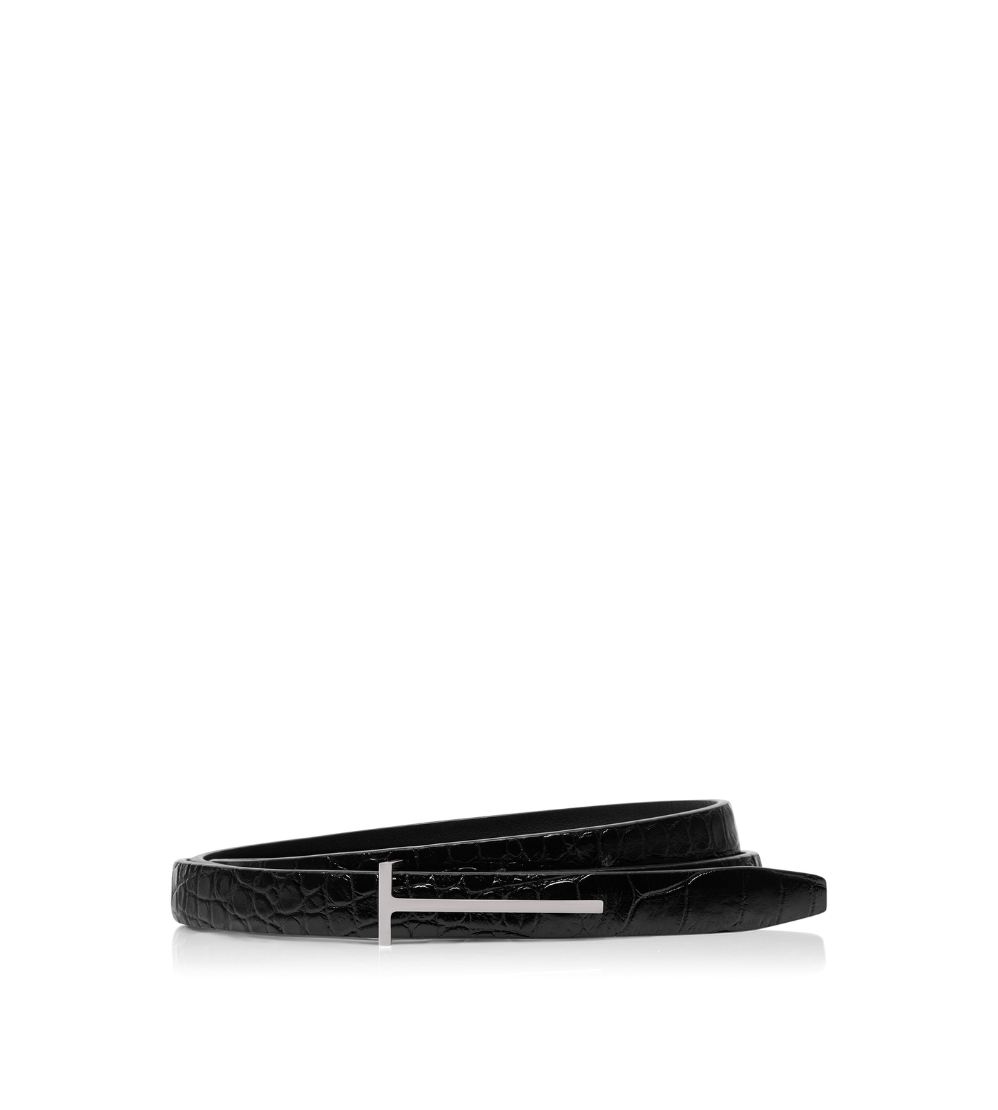 Printed Croc Slim T Belt