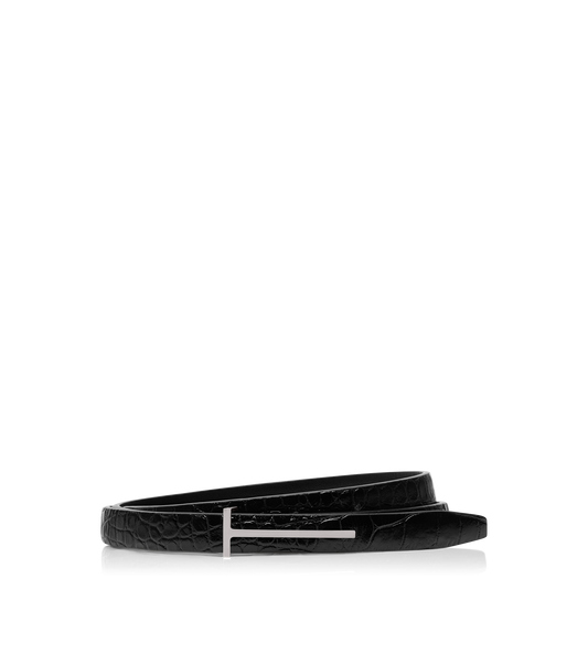 Printed Croc Slim T Belt