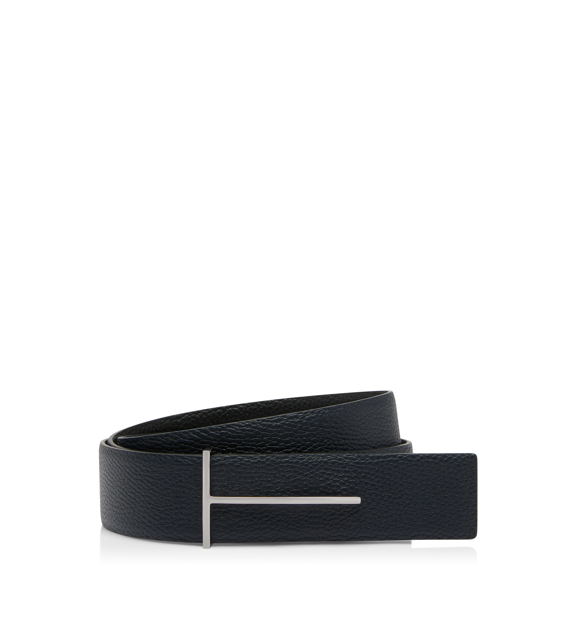 Grain Leather Slim T Reversible Belt&Nbsp;