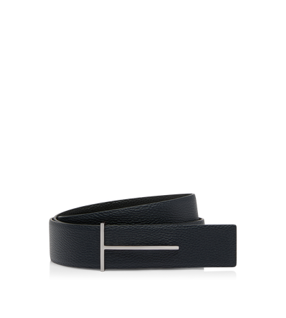 Grain Leather Slim T Reversible Belt&Nbsp;