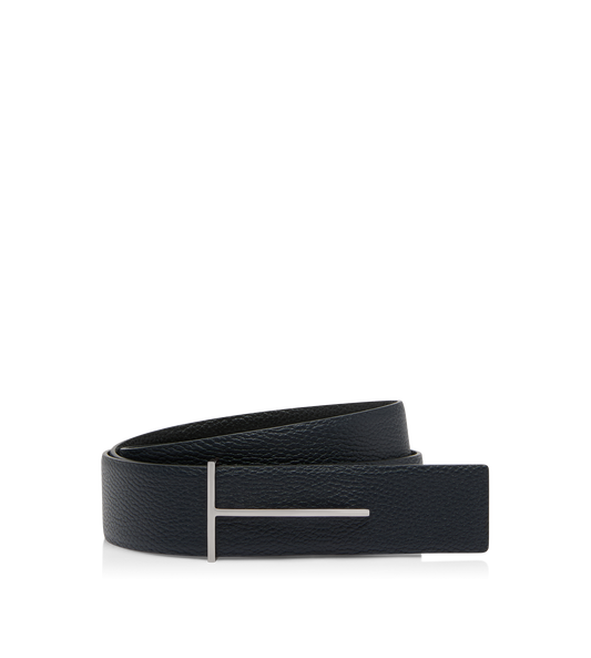 Grain Leather Slim T Reversible Belt&Nbsp;