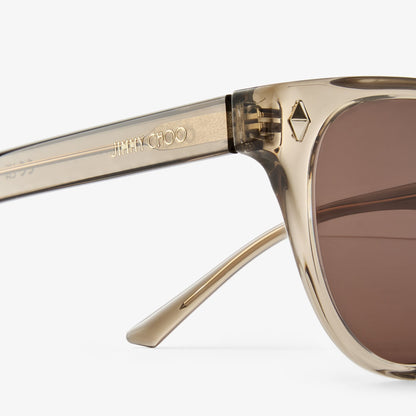 Trace Brown Transparent Pantos Sunglasses
