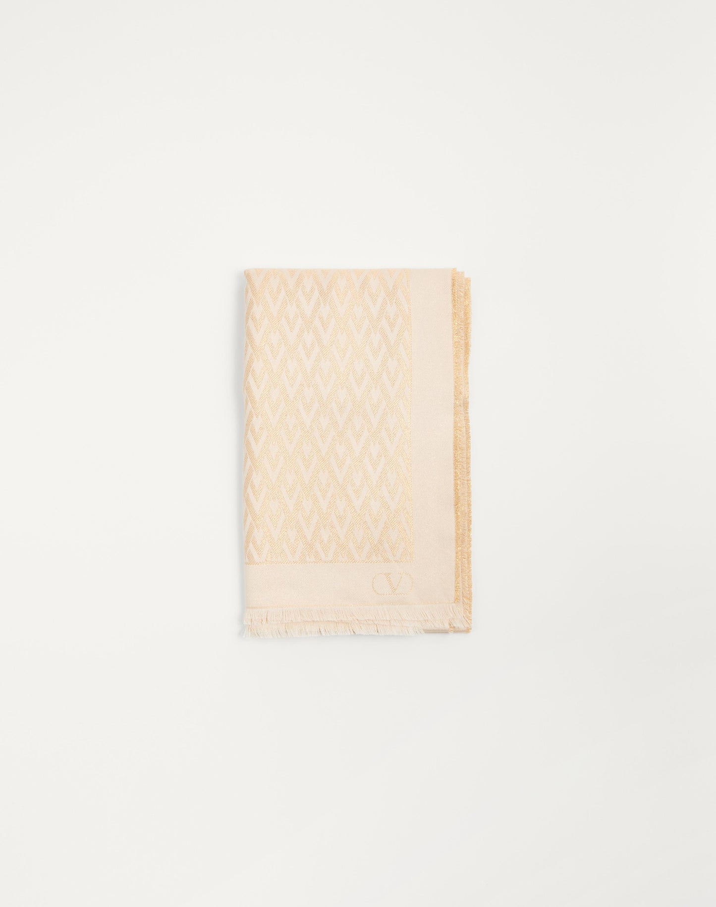 Toute La V Stole In Silk, Viscose And Cashmere