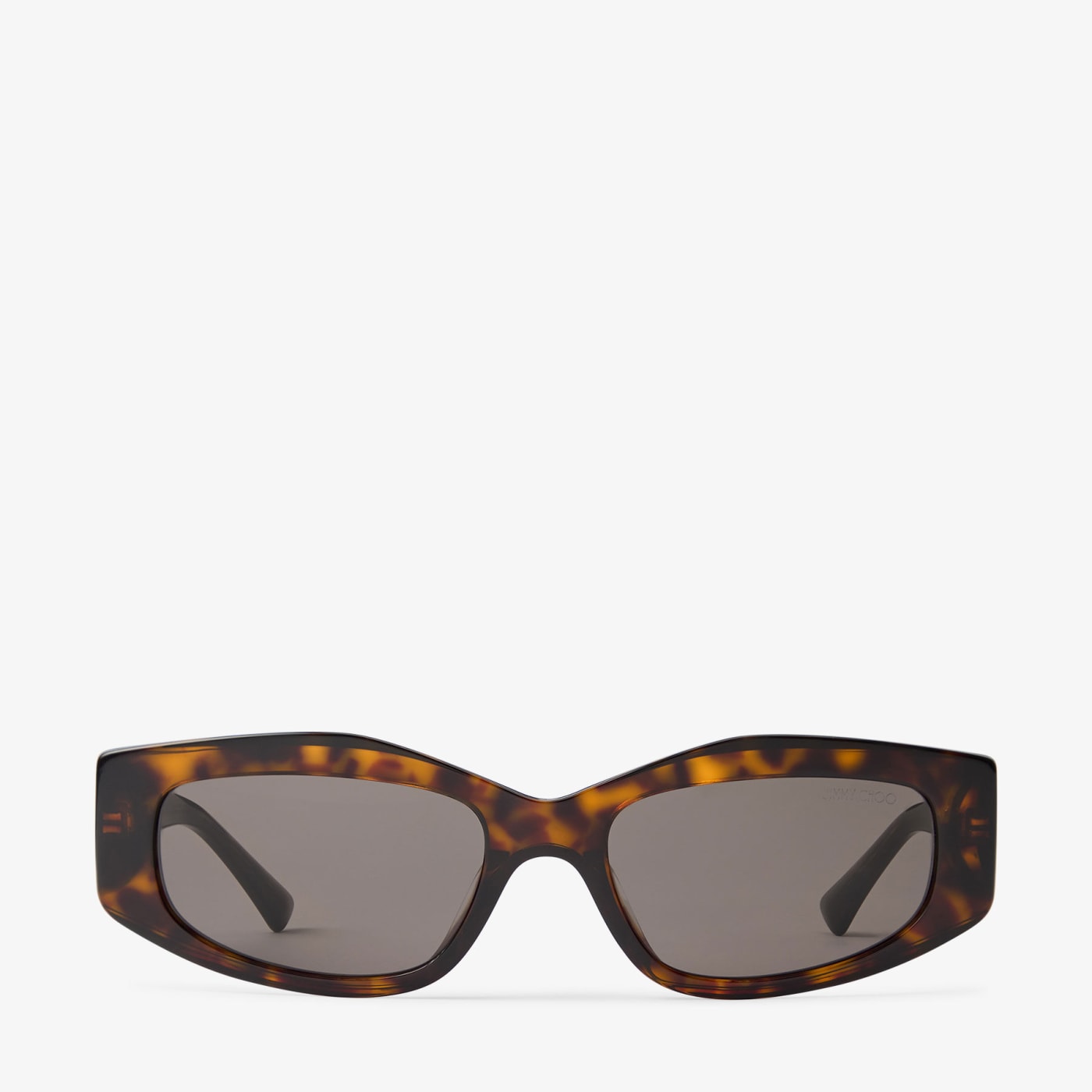 Uma Dark Brown Havana Geometric Sunglasses