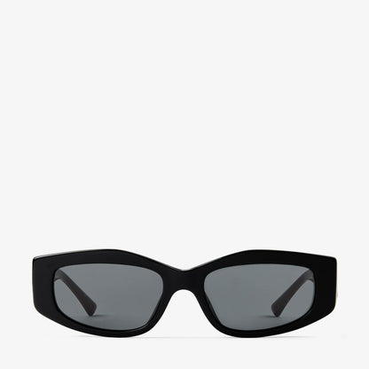 Uma Black Geometric Sunglasses