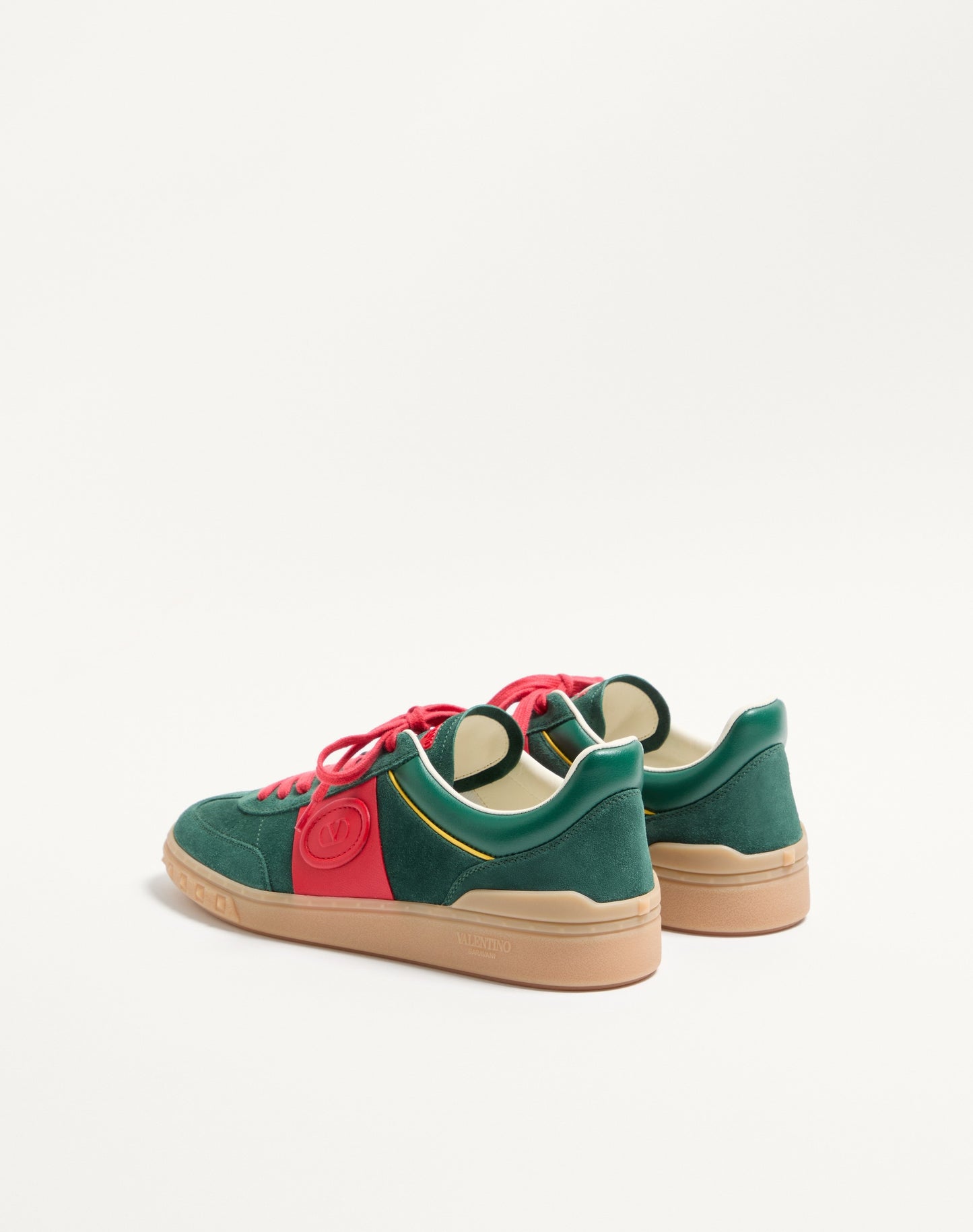 Upvillage Low Top Trainer In Split Leather And Calfskin Nappa Leather