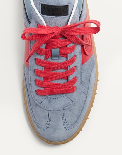 Upvillage Low Top Trainer In Split Leather And Calfskin Nappa Leather
