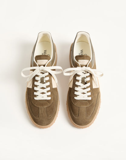 Upvillage Low Top Trainer In Split Leather And Calfskin Nappa Leather
