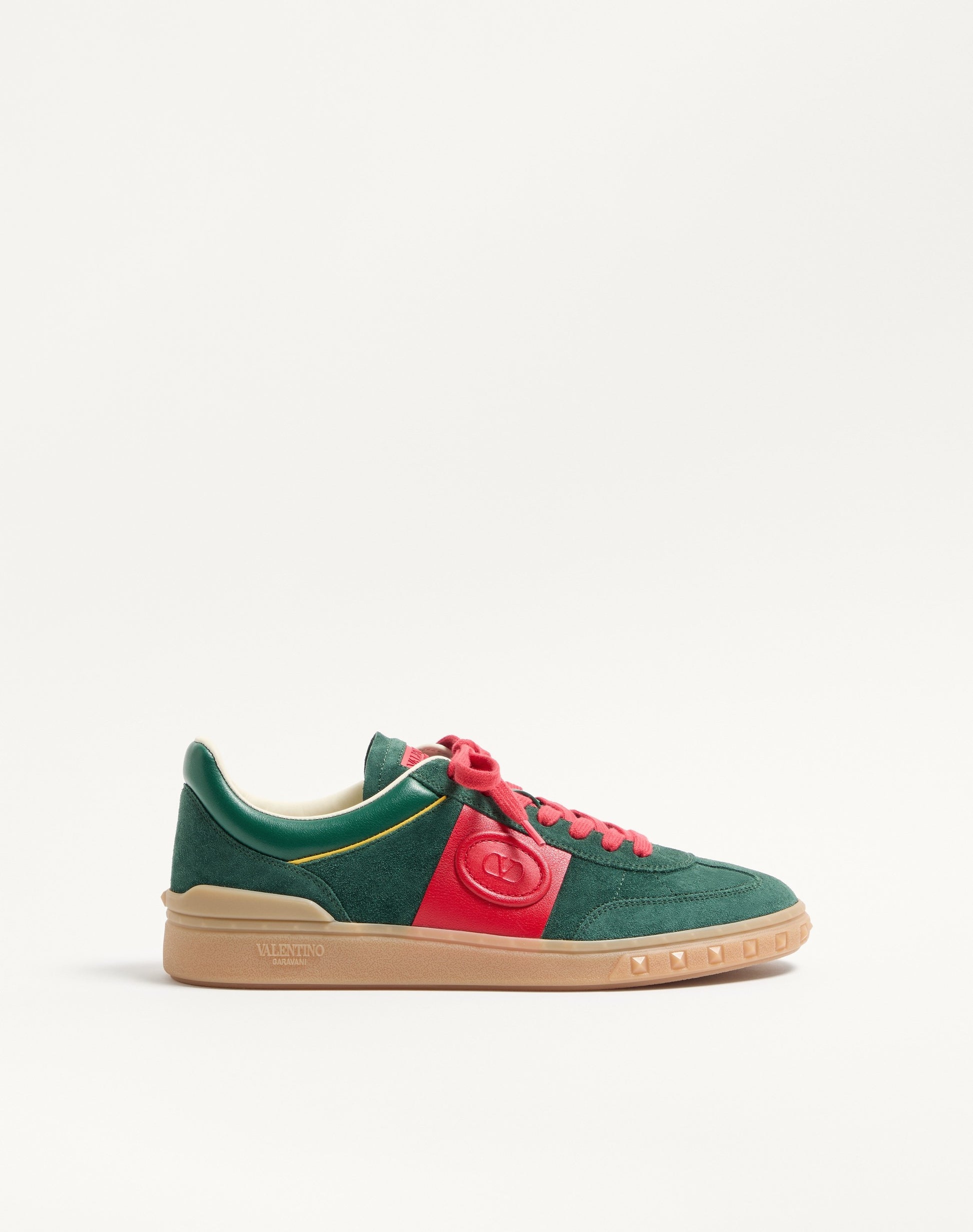 Upvillage Low Top Trainer In Split Leather And Calfskin Nappa Leather