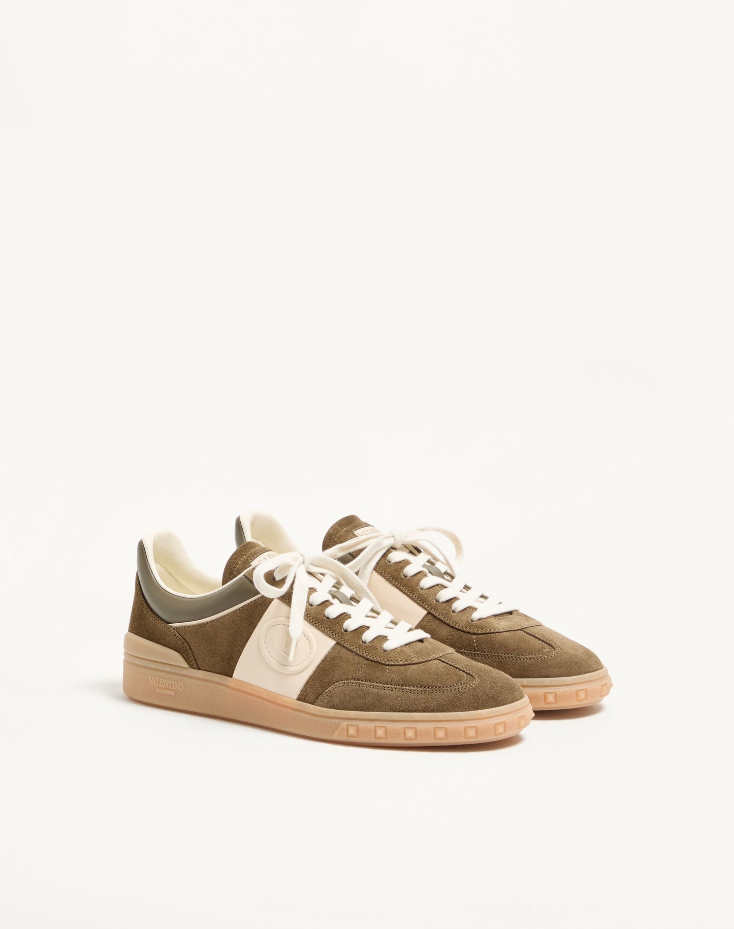 Upvillage Low Top Trainer In Split Leather And Calfskin Nappa Leather