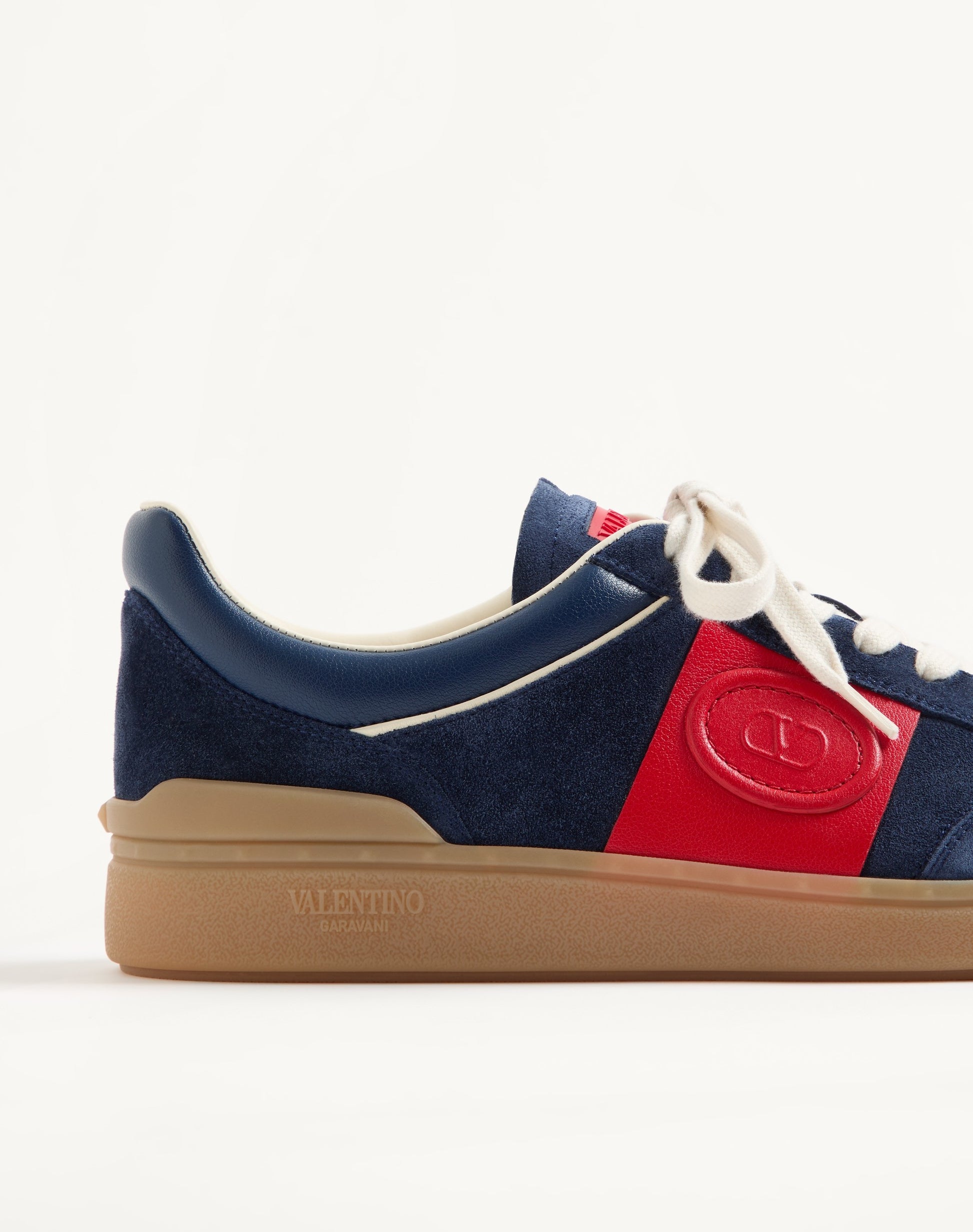 Upvillage Low Top Trainer In Split Leather And Calfskin Nappa Leather