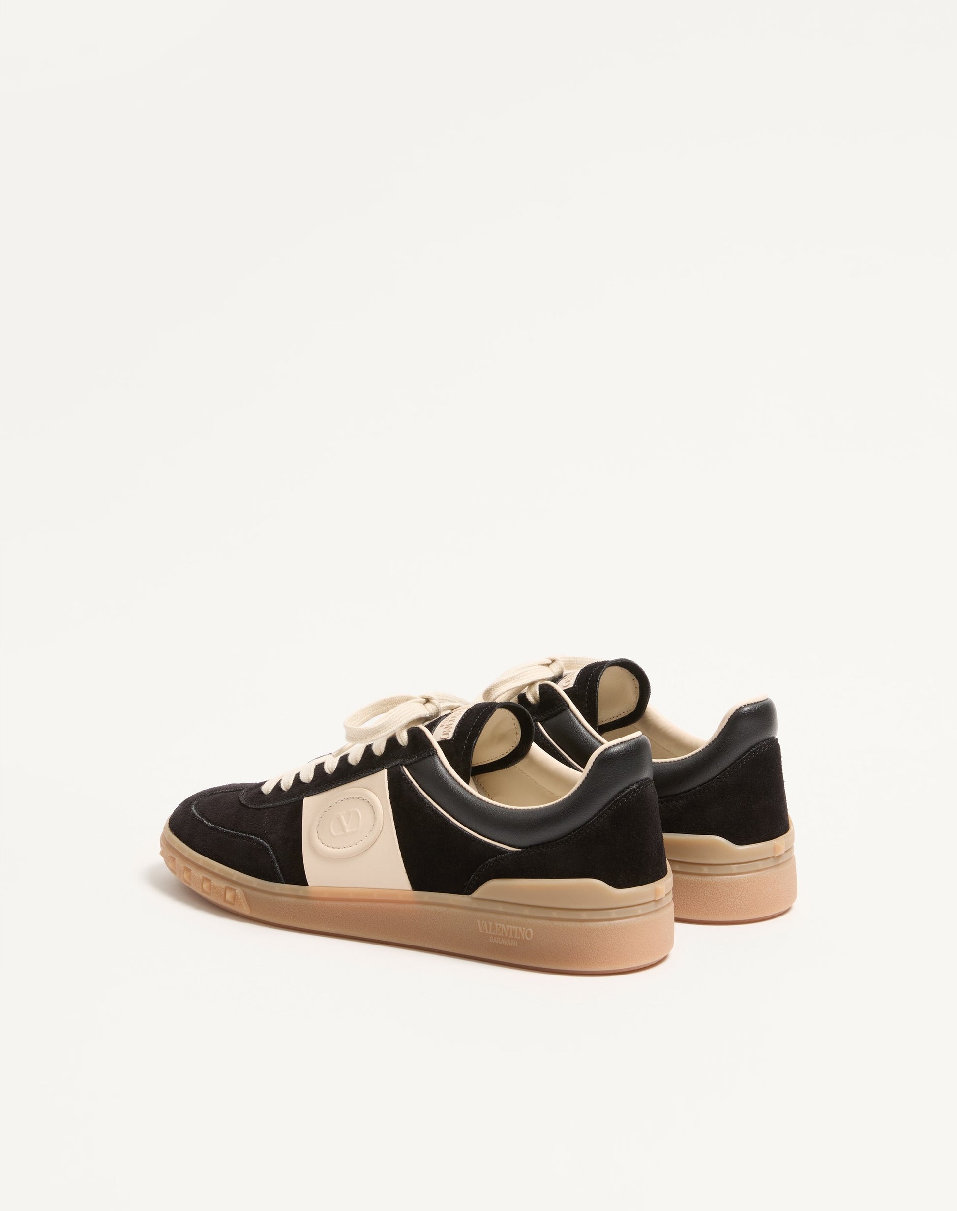 Upvillage Low Top Trainer In Split Leather And Calfskin Nappa Leather