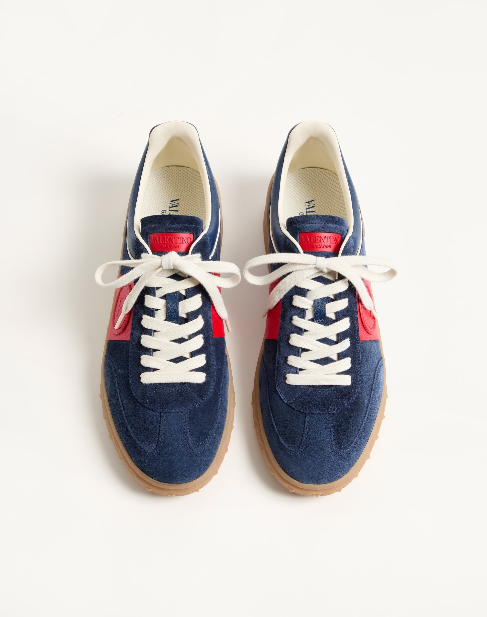 Upvillage Low Top Trainer In Split Leather And Calfskin Nappa Leather