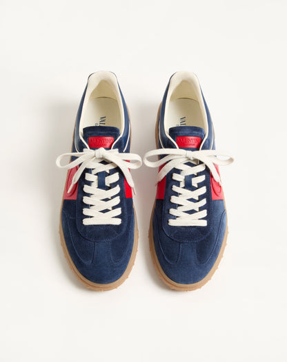 Upvillage Low Top Trainer In Split Leather And Calfskin Nappa Leather