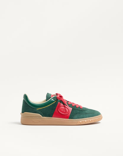 Upvillage Low Top Trainer In Split Leather And Calfskin Nappa Leather