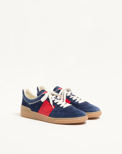 Upvillage Low Top Trainer In Split Leather And Calfskin Nappa Leather