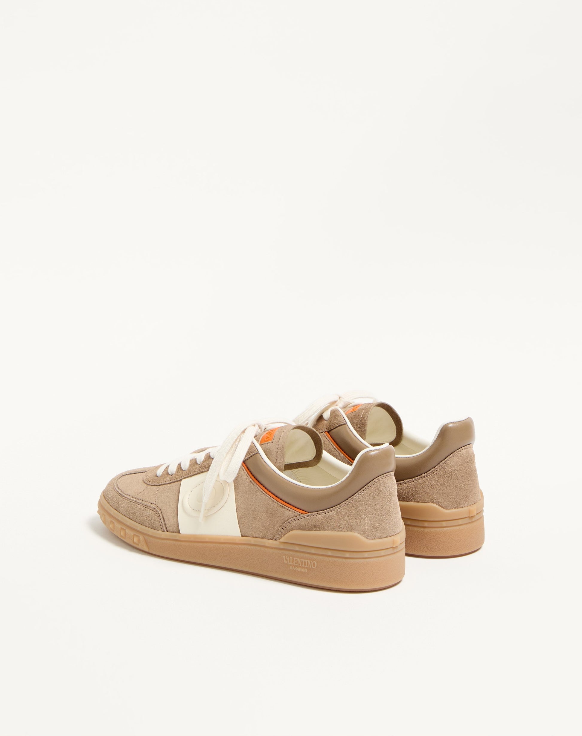 Upvillage Low Top Trainer In Split Leather And Calfskin Nappa Leather