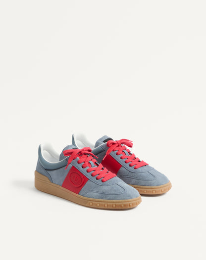 Upvillage Low Top Trainer In Split Leather And Calfskin Nappa Leather