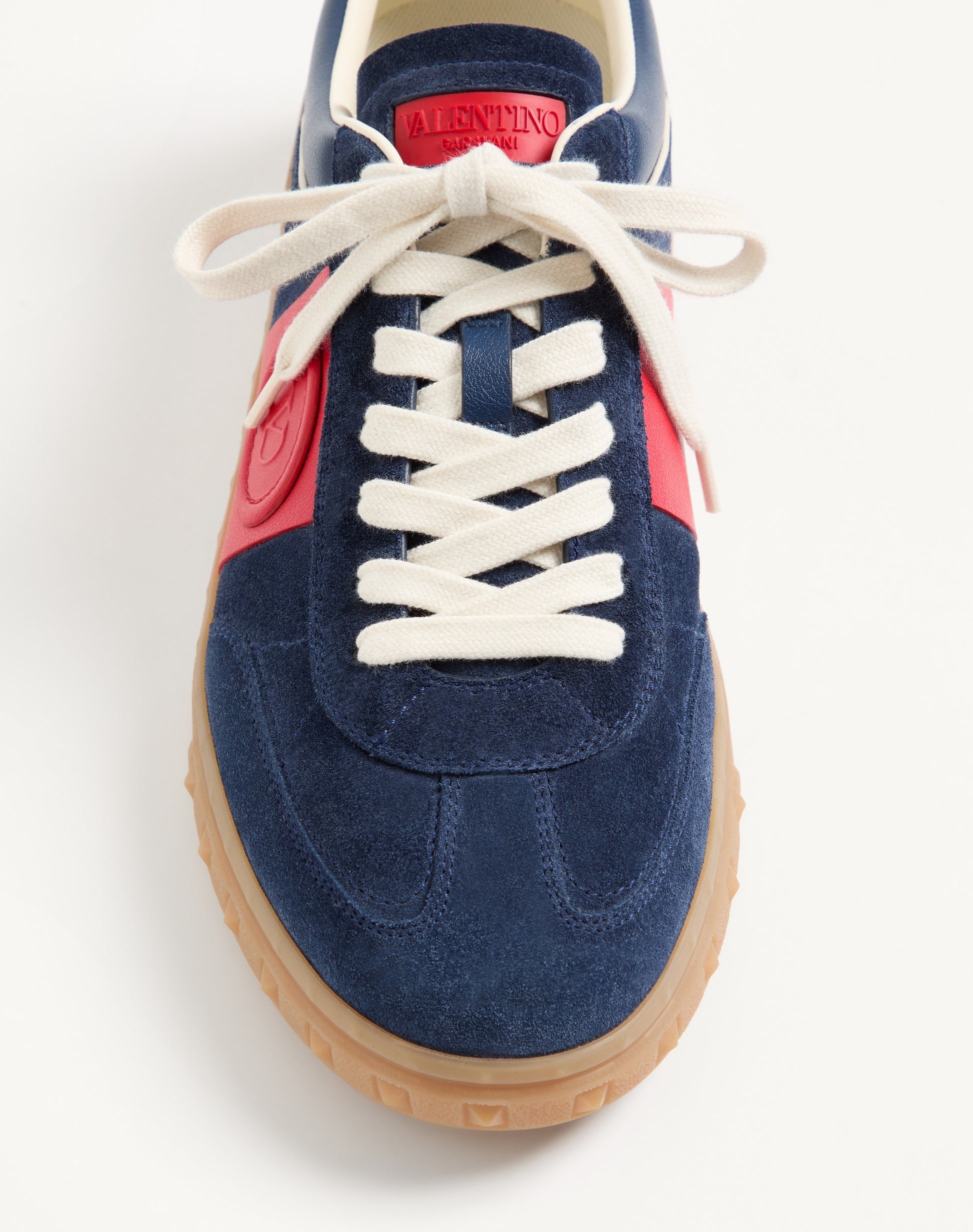 Upvillage Low Top Trainer In Split Leather And Calfskin Nappa Leather