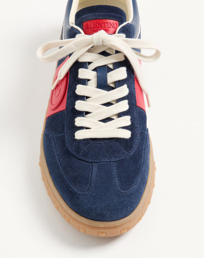 Upvillage Low Top Trainer In Split Leather And Calfskin Nappa Leather