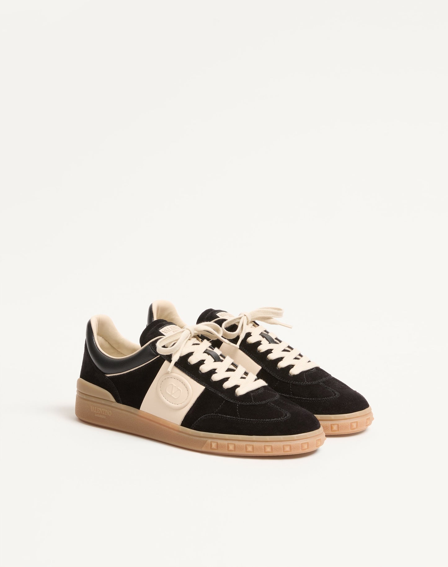 Upvillage Low Top Trainer In Split Leather And Calfskin Nappa Leather